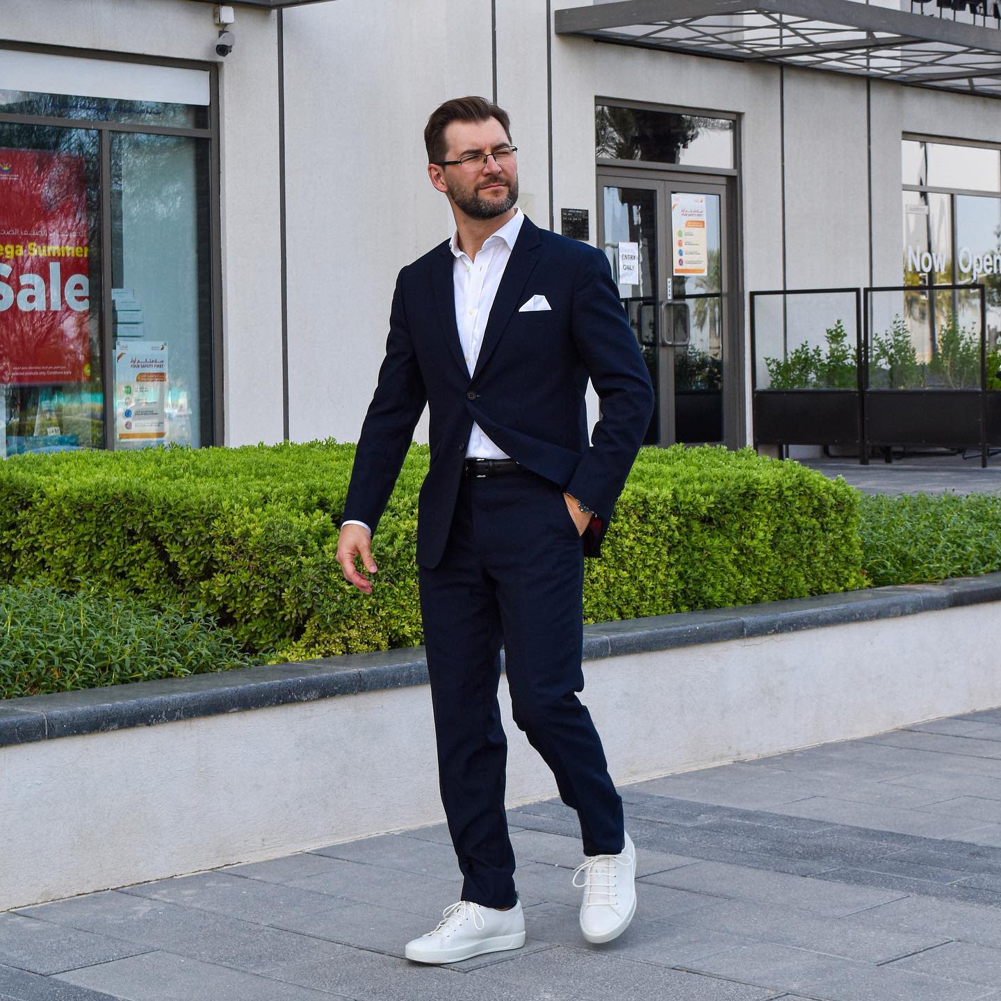 Suit and Sneakers Office Attire Men -kovalskiyandrey